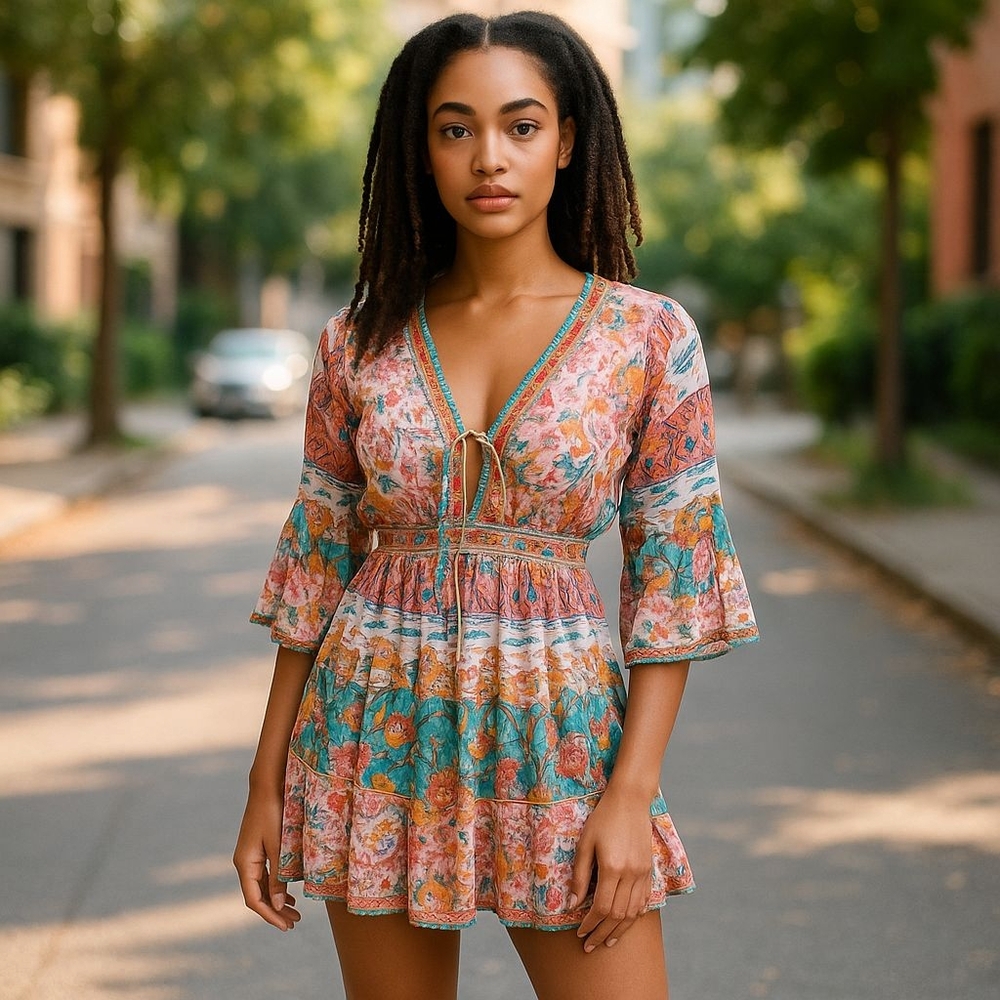 Colorful Bohemian Dress